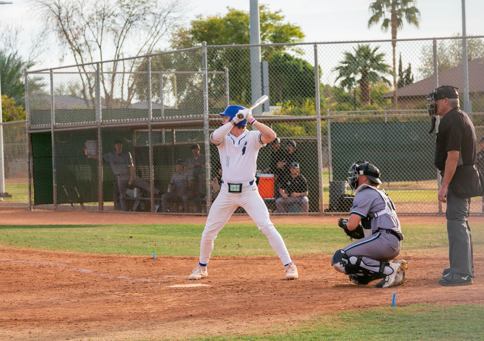 #3 for GateWay Matt Maize is up to bat in a white GateWay jersey 