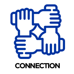 Four hands interlocked