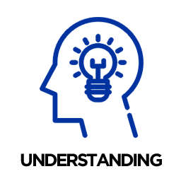 Head outline with lightbulb