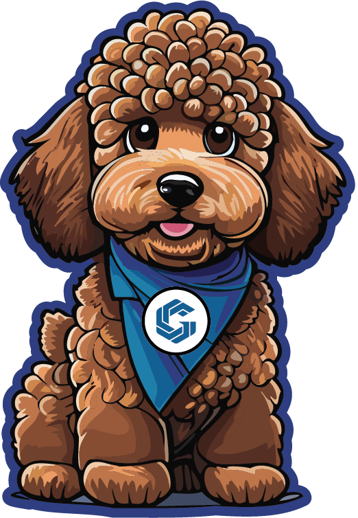 Brown fluffy dog named Dash
