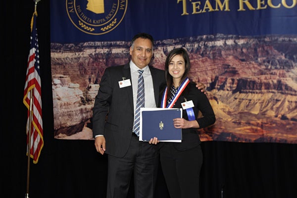 Brenda Perez with Dr. Steven Gonzales