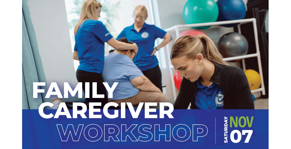 Promotional graphic for the GateWay Family Caregiver Workshop on Saturday, November 7