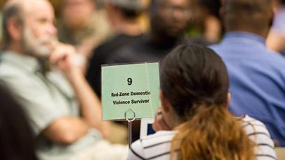 Human Library Attendees Listen to Stories