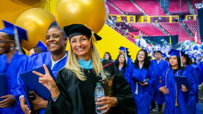 Dr. Amy Diaz at the 2025 Commencement Ceremony