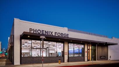 Outside image of the Phoenix Forge, a makerspace in downtown Phoenix