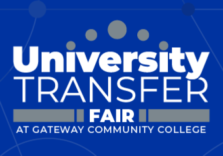The phrase "University Transfer Fair Event" with the MCCCD and its ten colleges' logo underneath.