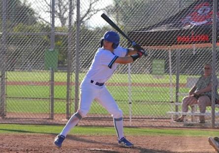 GateWay baseball player is up to bat and ready to swing during the game against Mesa Community College. 
