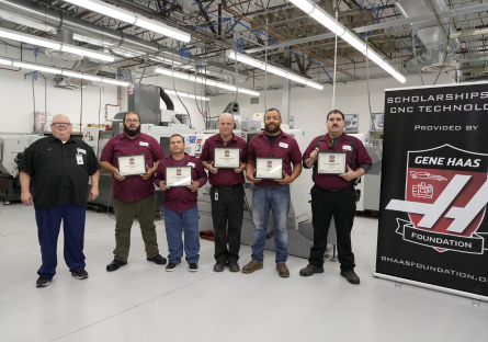 All five Gene Haas scholarship award winners for the Spring of 2023