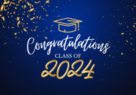 Blue background with confetti 