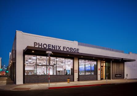 Outside image of the Phoenix Forge, a makerspace in downtown Phoenix
