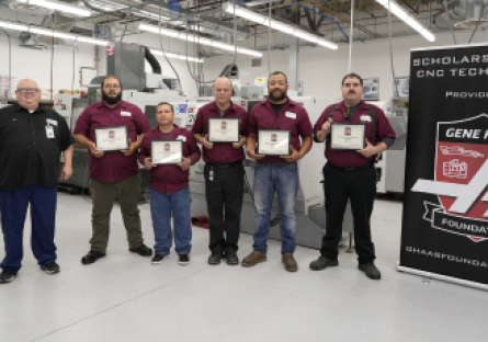 All five Gene Haas scholarship award winners for the Spring of 2023