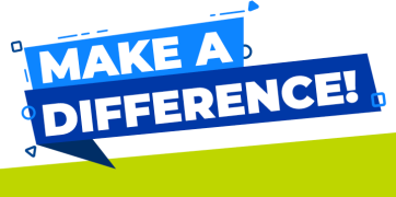 Text reads Make a Difference! 