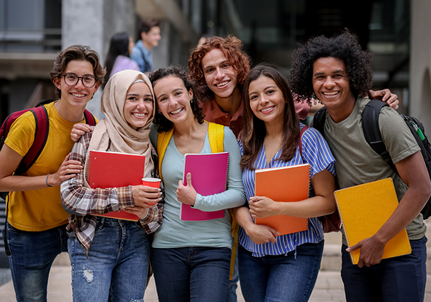 Diverse group of students