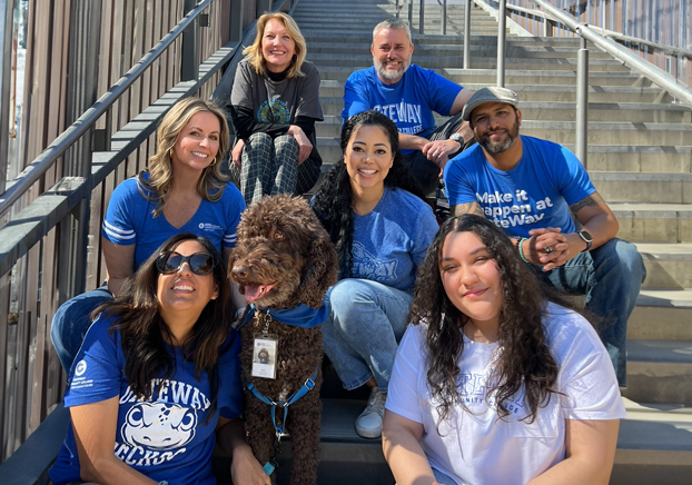 Counseling Faculty and Staff sitting on IE steps