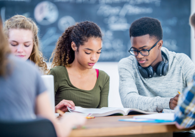 Students studying