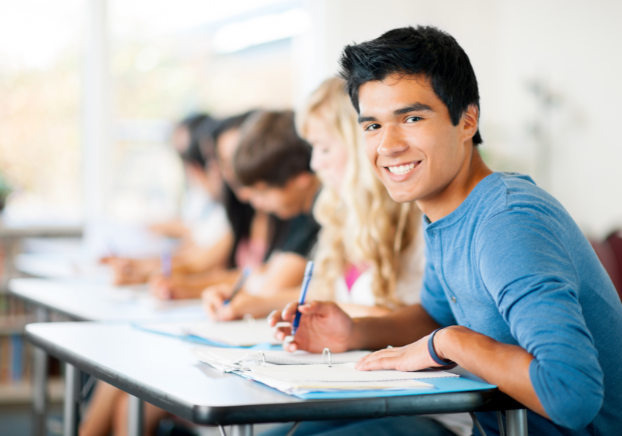 Student studying